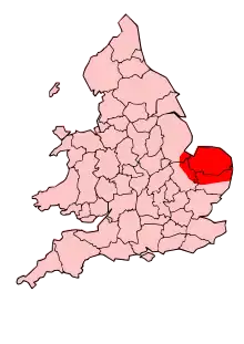 Approximate extent of the Iceni Territory