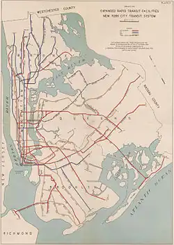 Map of a 1939 expansion plan