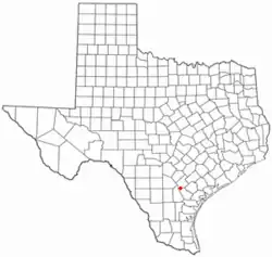 Location of Pawnee, Texas