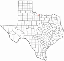 Location of Pleasant Valley, Texas