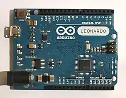 Arduino Leonardo board with ATmega32U4 MCU