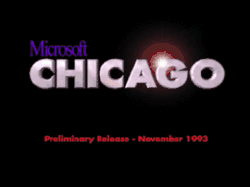 The Windows Chicago Build 73 boot screen.